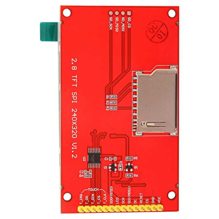 2.8inç SPI Dokunmatik TFT Ekran Modülü - 240x320 Piksel, ILI9341