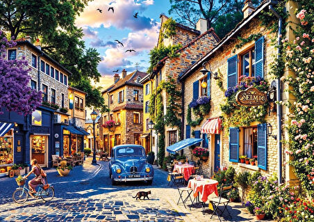 Puzzle 1500 Parça – Morning in the Med | Akdeniz Sokakları Manzaralı Puzzle