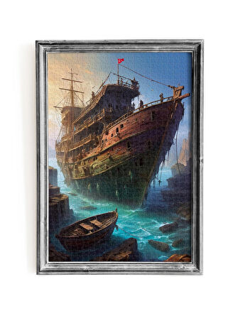 1000 Parça LOST SHIP Puzzle 48 X 68 CM