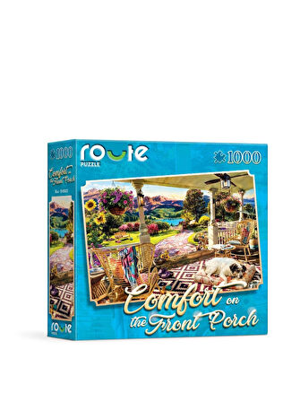 Puzzle 1000 Parça -- Ön Verenda'da Doğa ve Huzur Manzaralı Puzzle