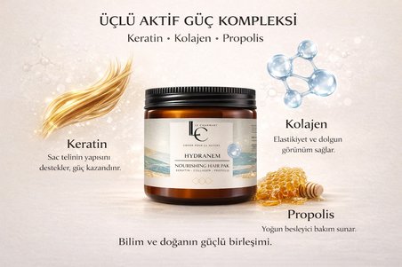 Le Charmant nourıshıng haır pak   keratin kolajen propolis saç bakım maskesi 500 ml