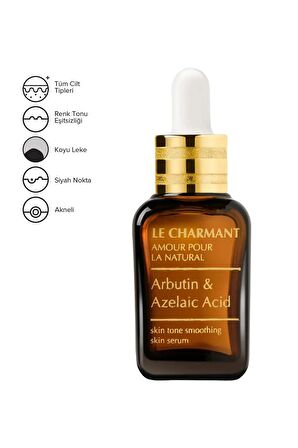 Le Charmant Leke Ve Akne Gidermeye Yardımcı Cilt Serumu 30 Ml Arbutin + Azelaik Asit Serum