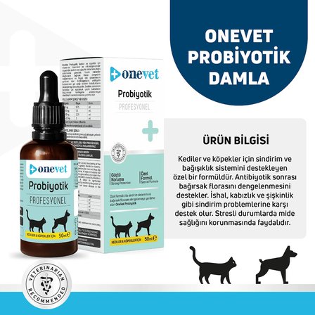 Kedi ve Köpekler İçin Sindirim Sistemi Destekleyici Prebiyotik Damla 50 Ml
