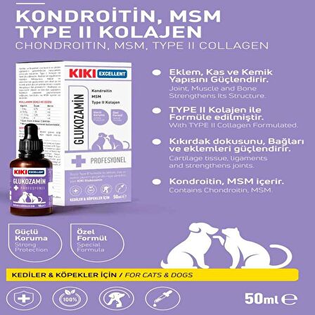 KIKI Excellent Kedi ve Köpek İçin Glukozamin Kondroitin Şurup 50 ml