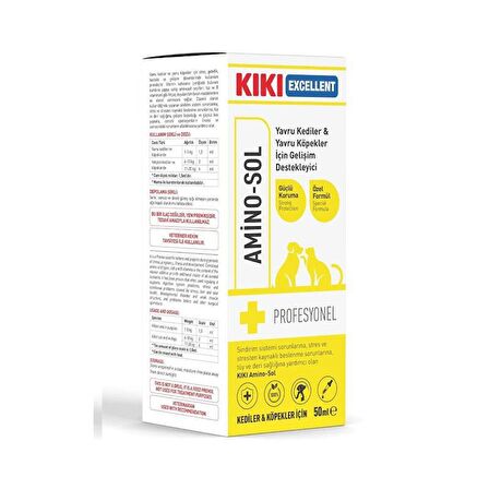 Kiki Excellent Amino Sol Kedi Köpek Vitamini Yavru 50 Ml.