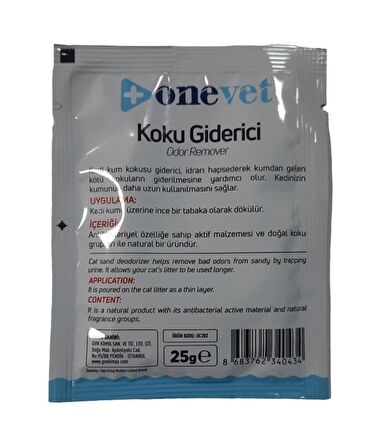 Onevet Kedi Kum Kokusu Giderici Okyanus Kokulu 25 gr