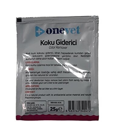 Onevet Kedi Kum Kokusu Giderici Pudra Kokulu 25 gr