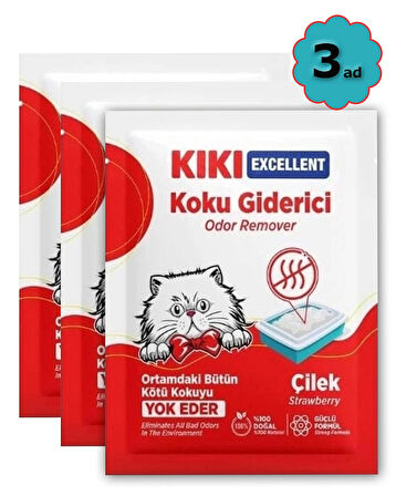 - Kedi Kumu Koku Giderici  - 25gr * 3 ad Çilek Kokulu