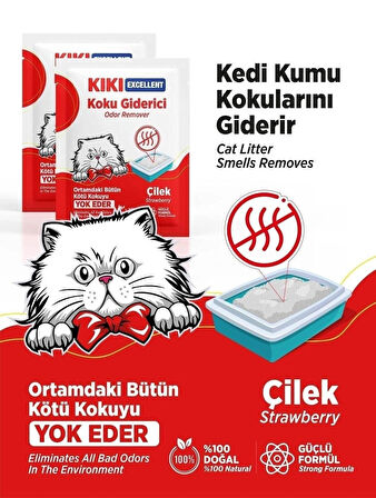 - Kedi Kumu Koku Giderici  - 25gr * 3 ad Çilek Kokulu