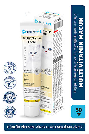 Multivitamin Macun 50 gr | Bağışıklık Destekleyici Ve Tüy Yumağı Oluşumu Önleyici Kedi Malt Paste