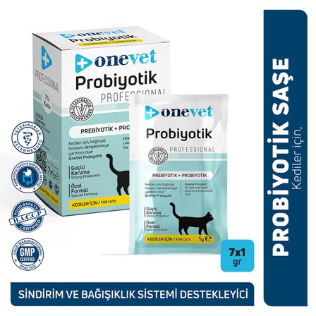  Probiyotik Şase Kediler Için Sindirmeye Yardımcı Takviye Vitamini 7 Adet 1 Gr