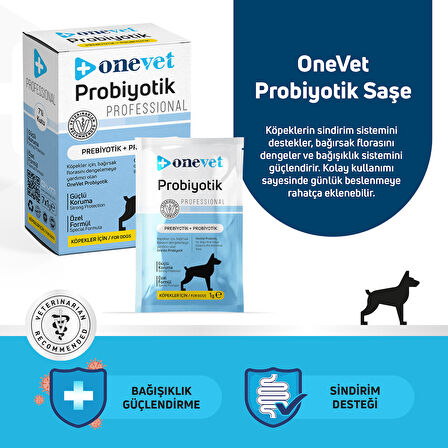 OneVet Probiyotik Şase Köpekler Için Sindirim Ve Bağışıklık Desteği Takviye Vitamini 7x1gr