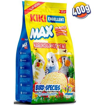 Kiki Excellent Max Menu Kabuksuz Muhabbet Kuş Yemi 400 Gr