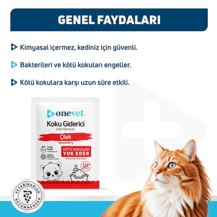 Kedi Kumu Koku Giderici Çilekli 15 Adet 25 Gr