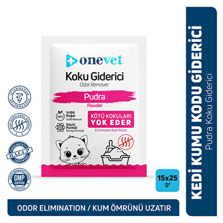 OneVet Kedi Koku Giderici Pudra Koku 25 Gr. 15 Adet OC206B15