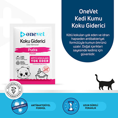 OneVet Kedi Koku Giderici Pudra Koku 25 Gr. 15 Adet OC206B15