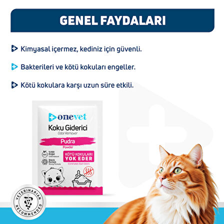 OneVet Kedi Koku Giderici Pudra Koku 25 Gr. 15 Adet OC206B15