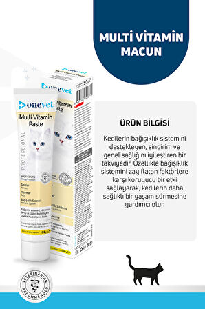 OneVet Multi Vitamin Paste Bağışıklık Destekleyici Kedi Maltı 100 Gr