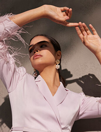 Püskül Detaylı Takım-Açık Leylak | 44