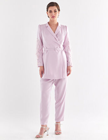 Püskül Detaylı Takım-Açık Leylak | 44