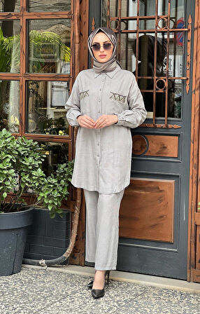 KAYRA Pantolonlu Takım KA-B24-16005 Gri
