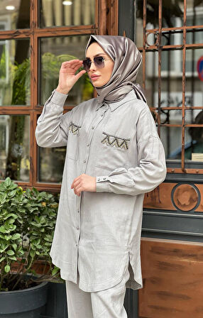 KAYRA Pantolonlu Takım KA-B24-16005 Gri