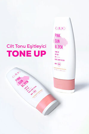 Spf 50 Pink Sun Block Ton Eşitleyici Nemlendirici Ve Aydınlatıcı Pembe Güneş Kremi 50 ml