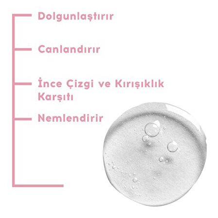 Cream Co. Nemlendirici Dolgunlaştırıcı Canlandırıcı Cilt Serumu (peptit) Hyaluronic Acid & Peptide Serum 30 Ml CC105