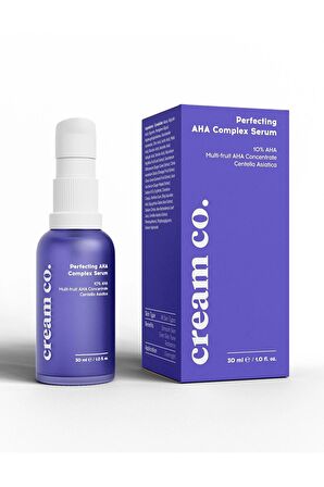 Cream Co. %10 Aha Pürüzsüzleştirici Gözenek Sıkılaştırıcı Yenileyici Cilt Serumu Aha Complex Serum 30 Ml