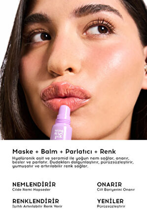 Nemlendirici Parlatıcı 3in1 Lip Balm | Dudak Bakım | Sugar Cookie Bej | Hyaluronik Asit Seramid