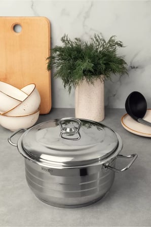 Masterchef 24 cm Derin Çelik Tencere - İndüksiyon Uyumlu