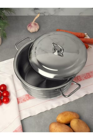 Masterchef 24 cm Derin Çelik Tencere - İndüksiyon Uyumlu