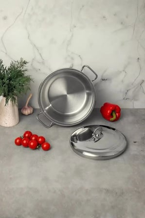 Masterchef 32 cm Derin Çelik Tencere 17,6lt - İndüksiyon Uyumlu
