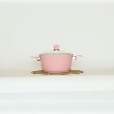 Bonera Seramik 22 Cm Derin Tencere Pembe