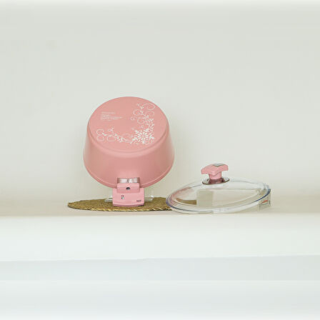 Bonera Seramik 22 Cm Derin Tencere Pembe