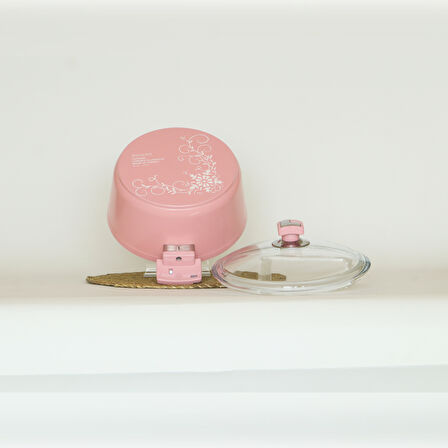 Bonera Seramik 24 Cm Derin Tencere Pembe