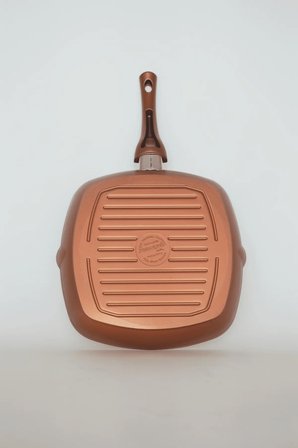 Bonera Granit Izgara Grill Tava 28 cm -Bakır