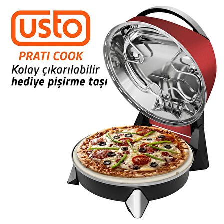 USTO 2855 Prati Cook Çok Amaçlı Pişirici Kırmızı