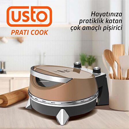 USTO 2860 Prati Cook Çok Amaçlı Pişirici Bronz