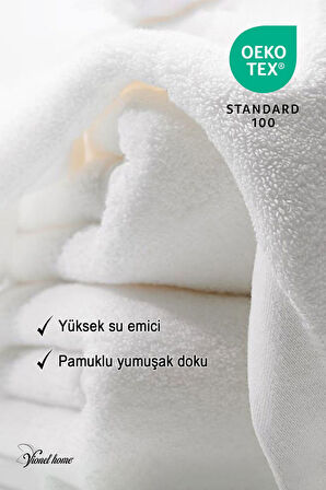 1 Adet | Pamuklu, Beyaz El Havlusu | El, Yüz, Baş Havlusu | Spa ve Otel Havlusu, (50x90 cm)