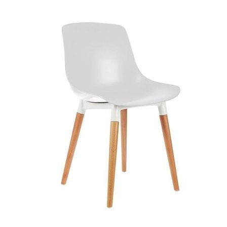 Just Home Shell Eames Düz Sandalye - Beyaz