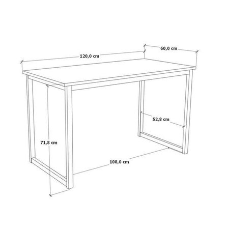 Ceramical 120 cm Çalışma Masası - Barok Ceviz