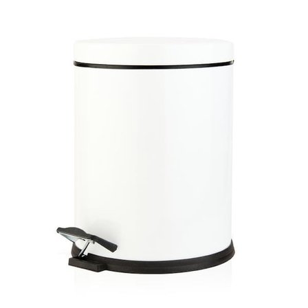 Evidea Bath Pedallı Çöp Kovası - Beyaz - 5 lt