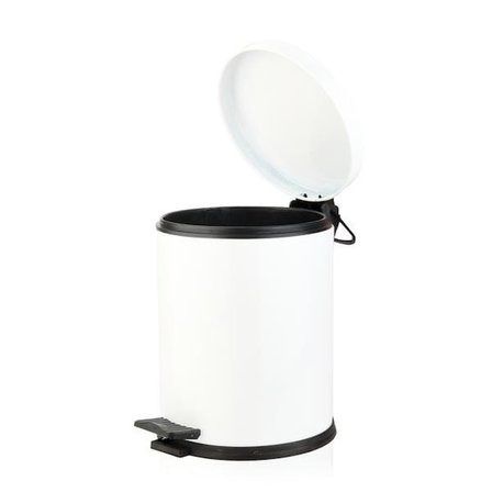 Evidea Bath Pedallı Çöp Kovası - Beyaz - 5 lt