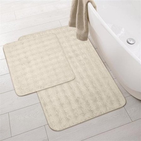 Evidea Soft Artos 2'li Banyo Paspası - Beyaz - 60x100 cm + 50x60 cm