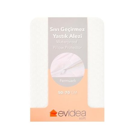 Evidea Soft Minik Kapitoneli Sıvı Geçirmez Yastık Alezi - Beyaz - 50x70 cm