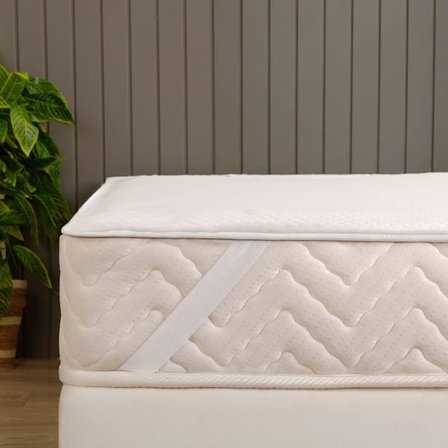 Evidea Soft Minik Kapitoneli Tek Kişilik Sıvı Geçirmez Lastikli Alez - Beyaz - 100x200 cm
