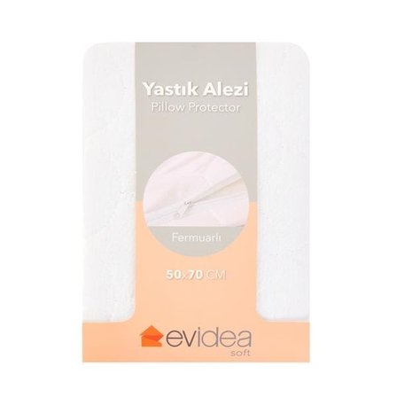 Evidea Soft Dalga Kapitoneli Yastık Alezi - Beyaz - 50x70 cm