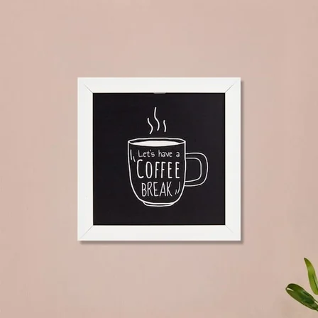 Evidea Deco Coffee Duvar Panosu - Siyah - 20x20 cm