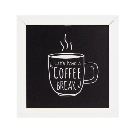 Evidea Deco Coffee Duvar Panosu - Siyah - 20x20 cm